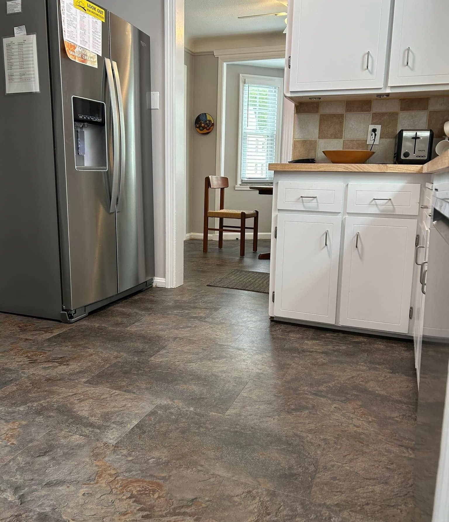 Vinyl Floor Tiles in Kitchen